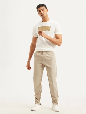 Men's Beige Regular Fit Trousers Smart Fit