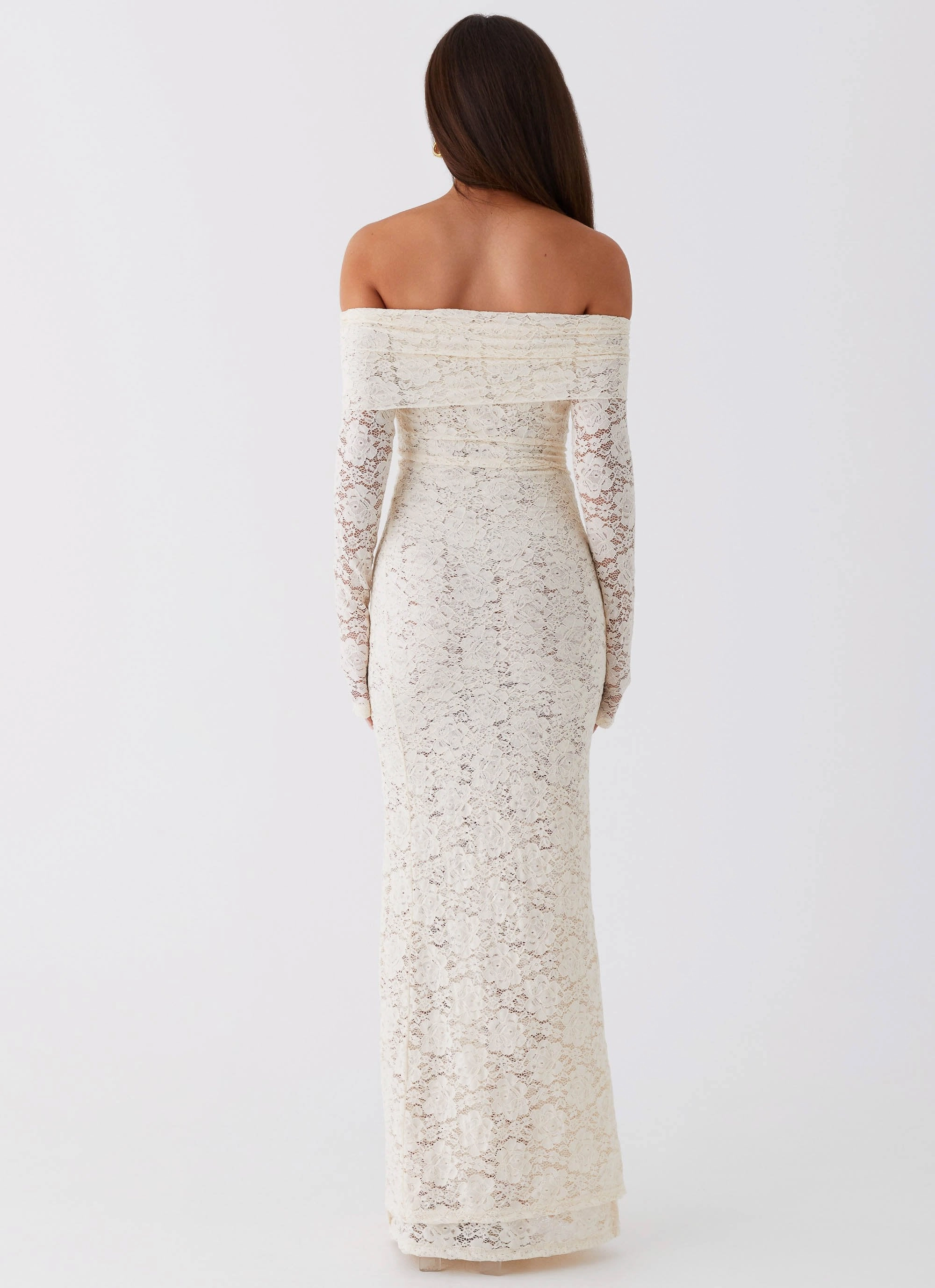 Yours Always Lace Maxi Dress - Ivory Light material