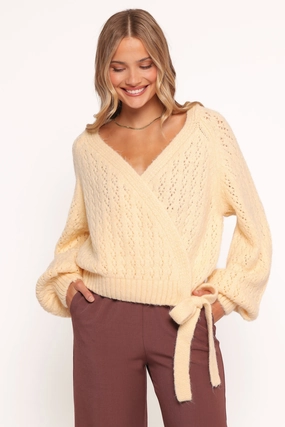 Etta Ballet Wrap Knit Sweater - Butter Soft Stretch