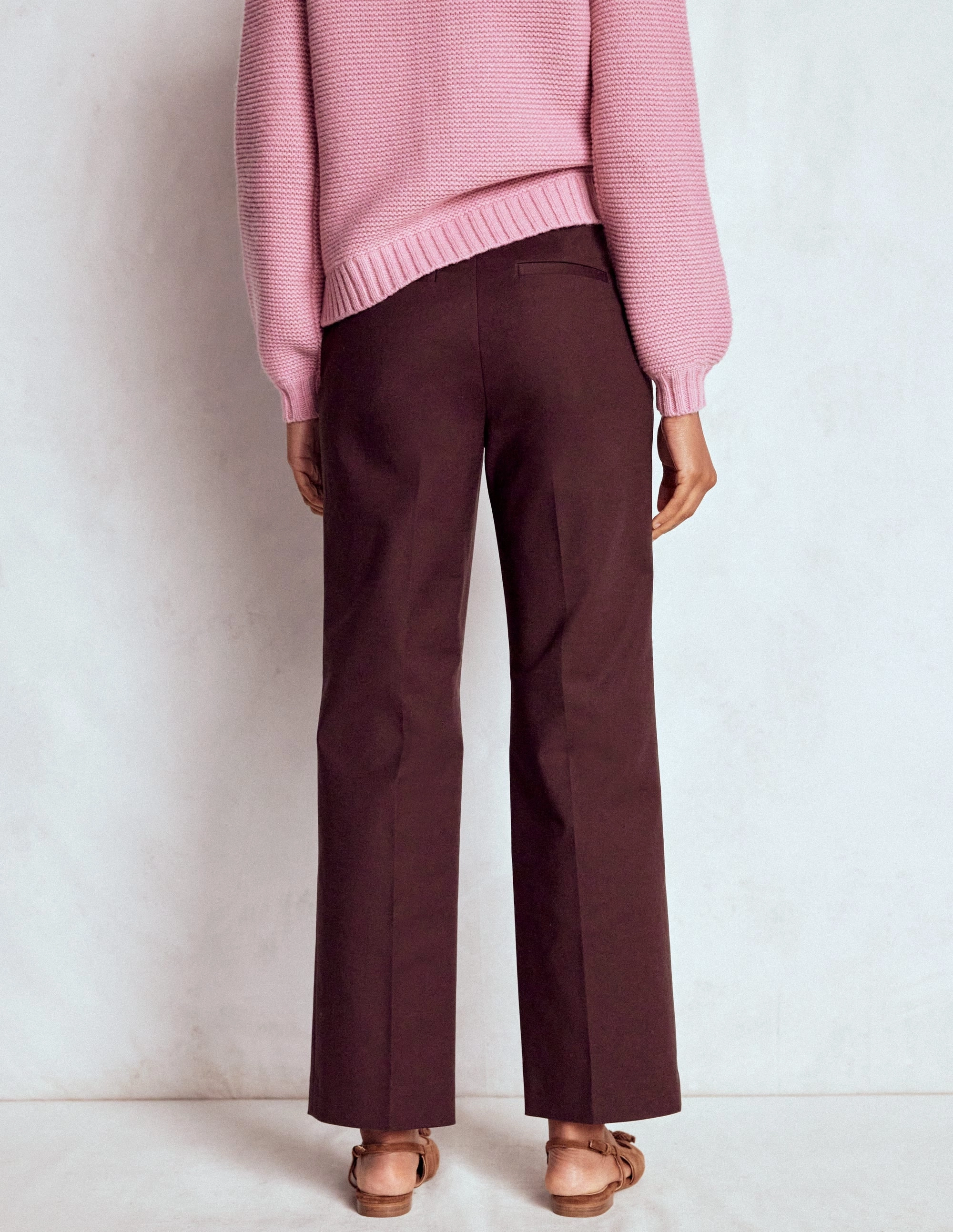 Flexible Comfort Wear Canonbury 7/8 Trousers-Deep Aubergine