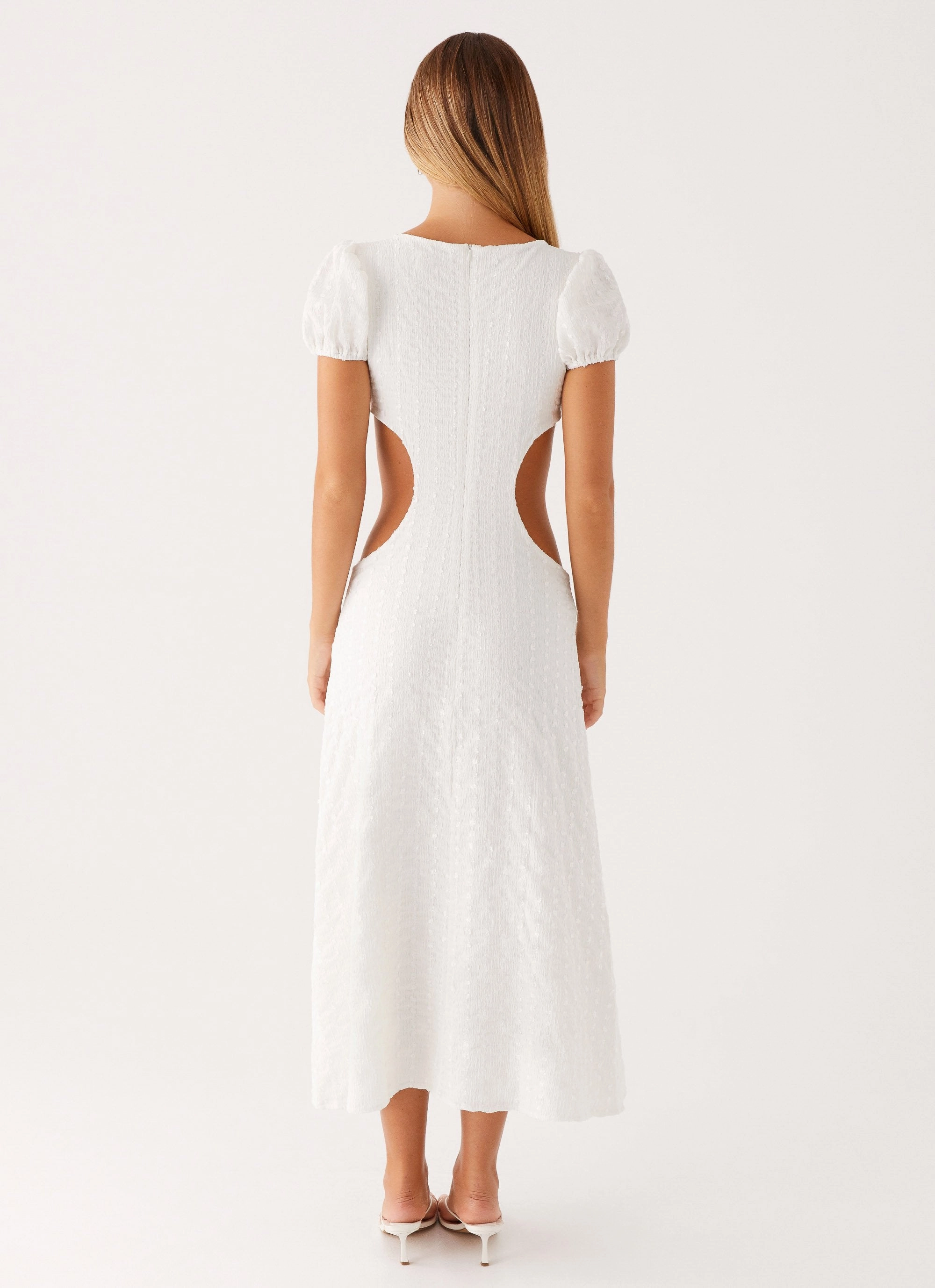 Myley Midi Dress - White Soft color Perfect Style Wear