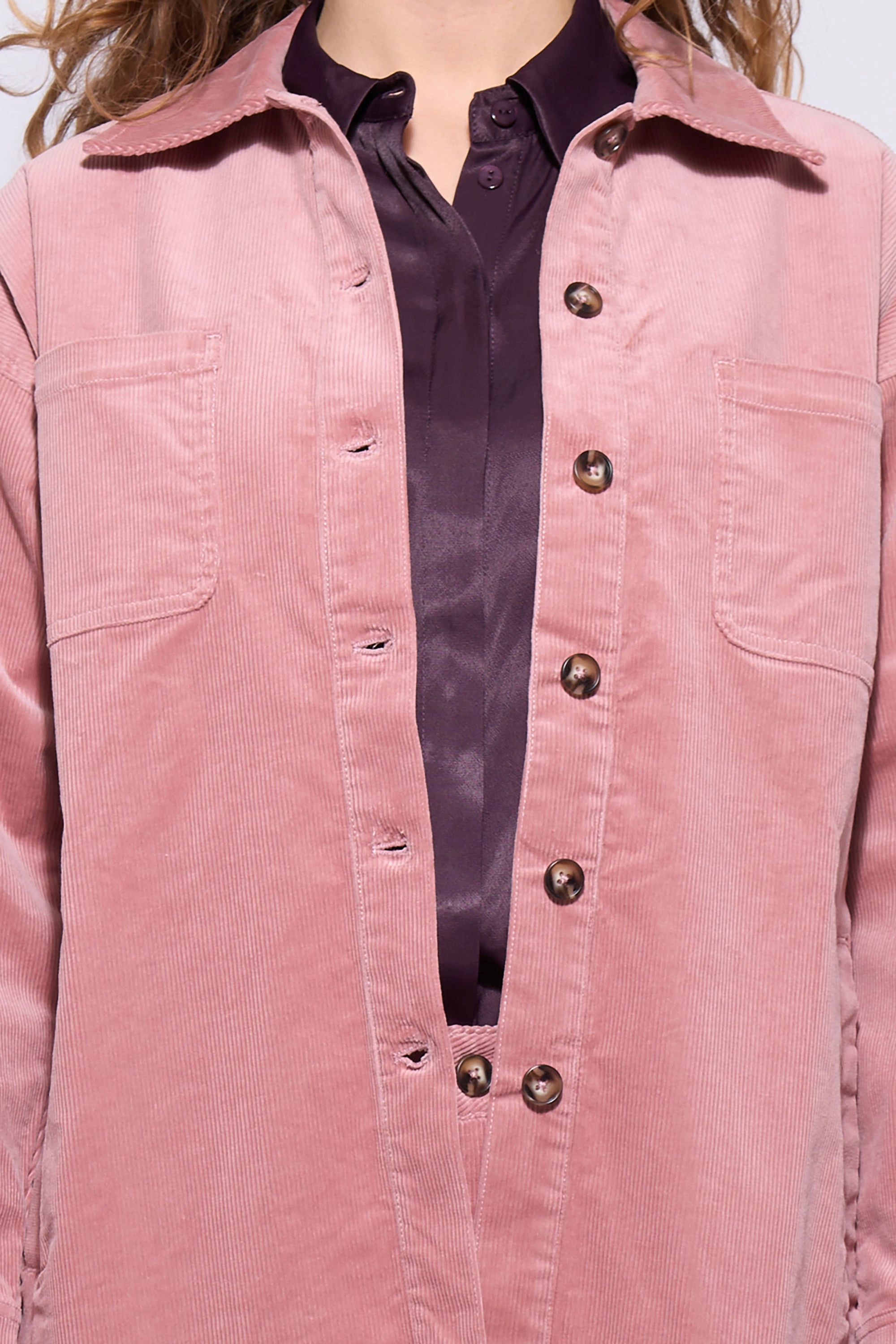 Chill Day Layer Vegan Fabric Neris - SN2727 Wale Rider Shacket