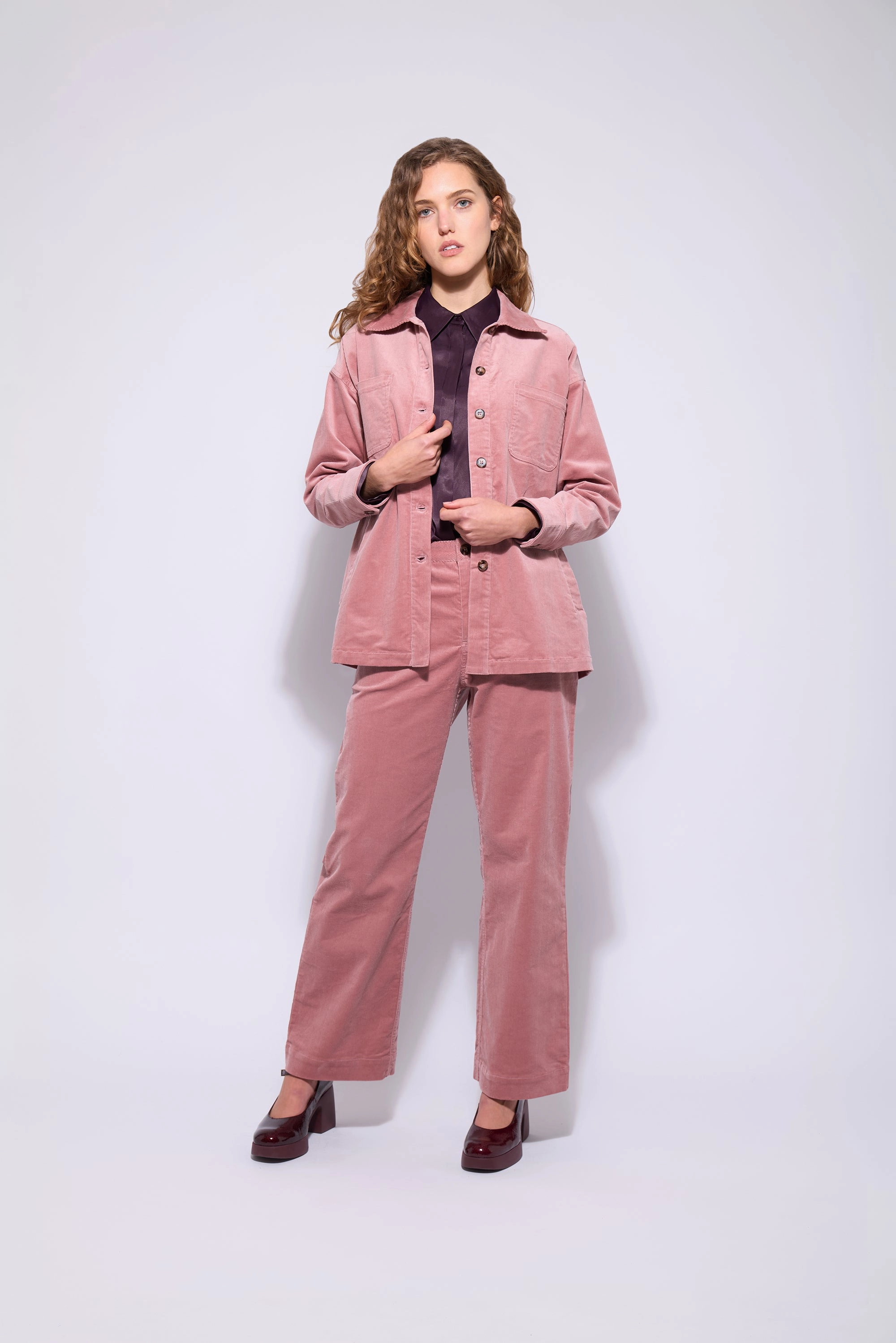 Anti Static Finish Neris - SN2727 Wale Rider Shacket