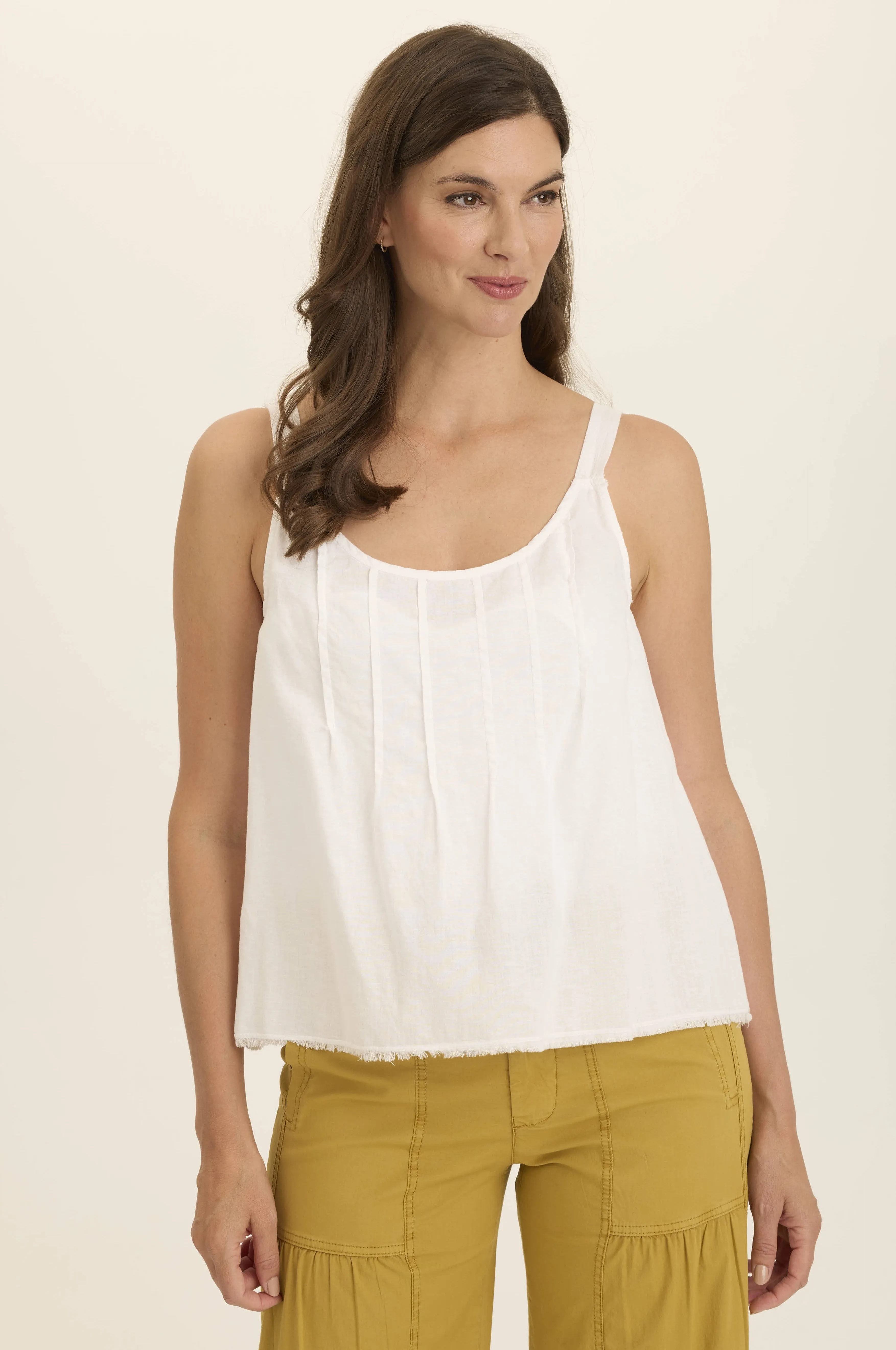 New arrivals and exciting Shawnie Tank | Ripple, White No-Shrink Fabric