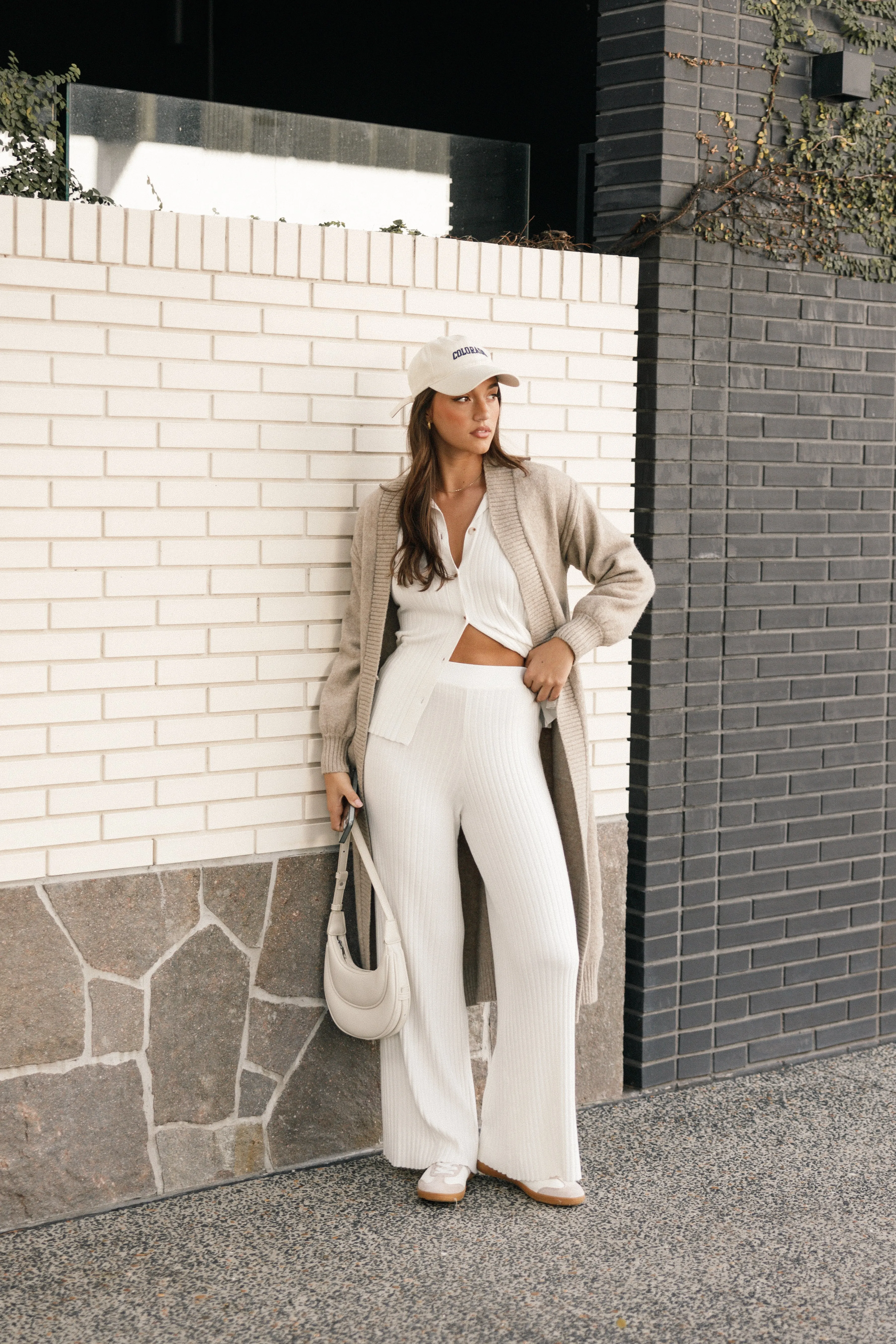 NonRestrictive Cuff All Day Wear Nicolette Open Front Long Cardigan - Latte