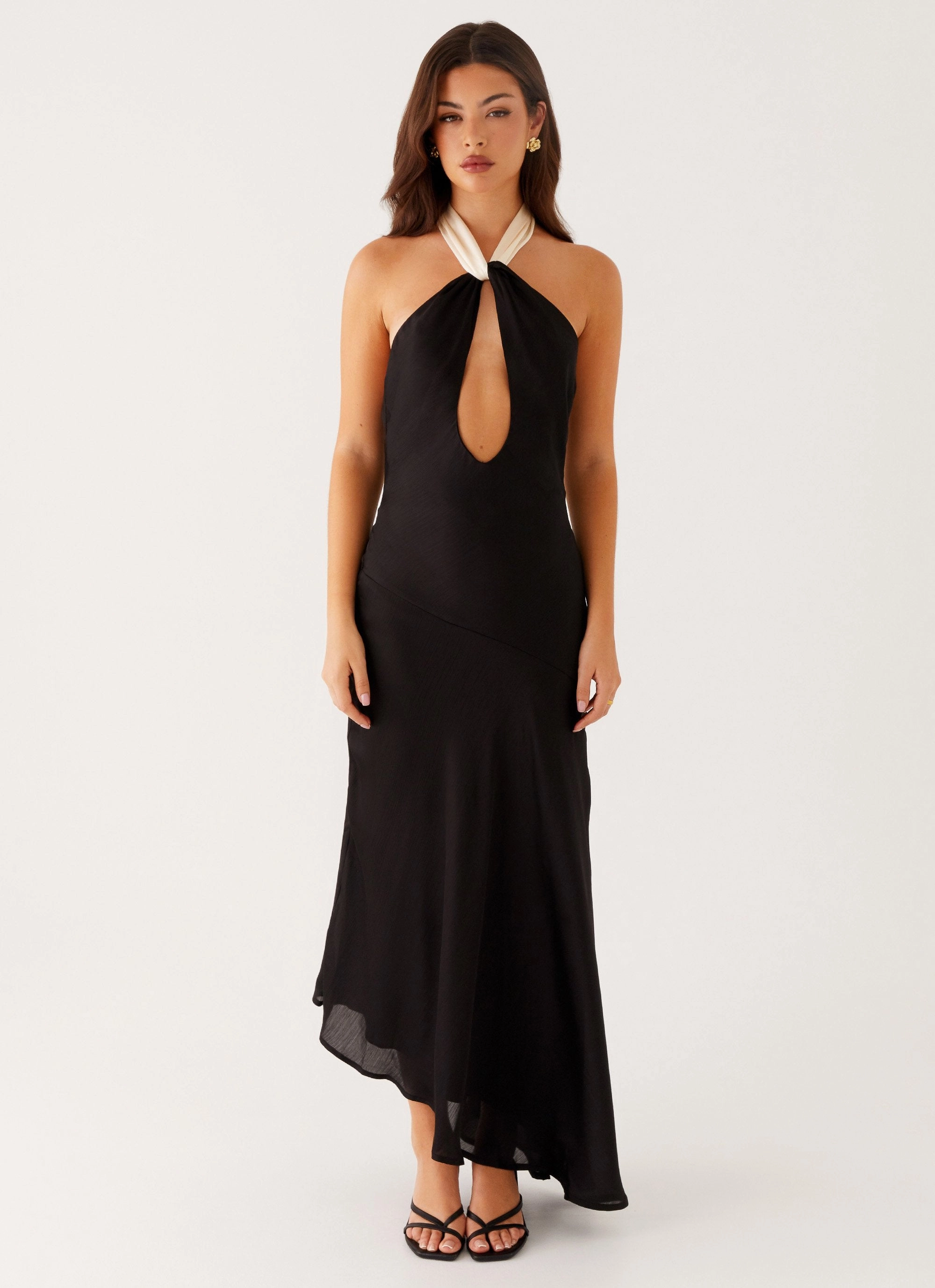 Bodycon Fit Love Soft Night Owl Maxi Dress - Black
