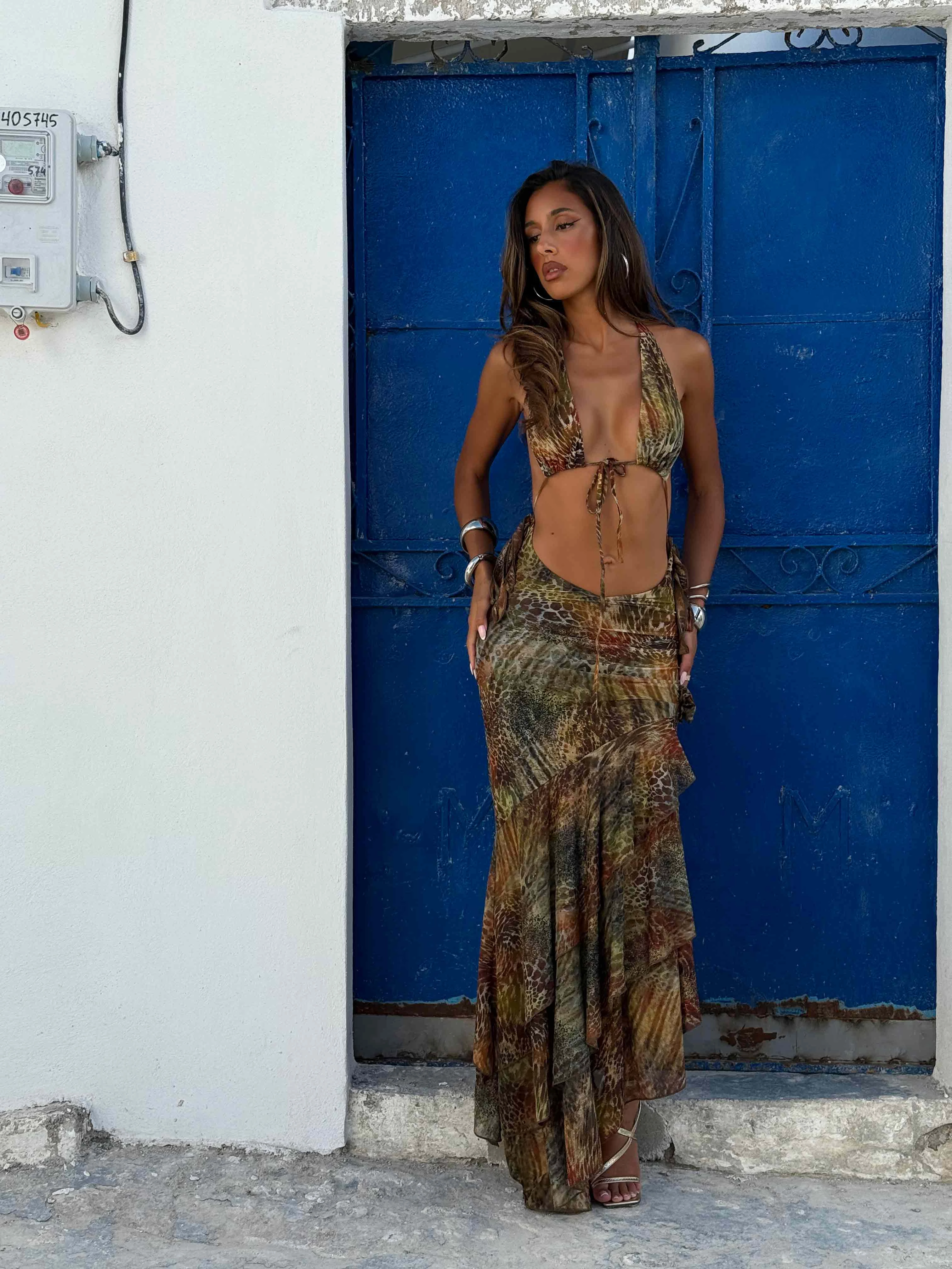 Sunset Look Layered Style CASI MAXI DRESS SAFARIA