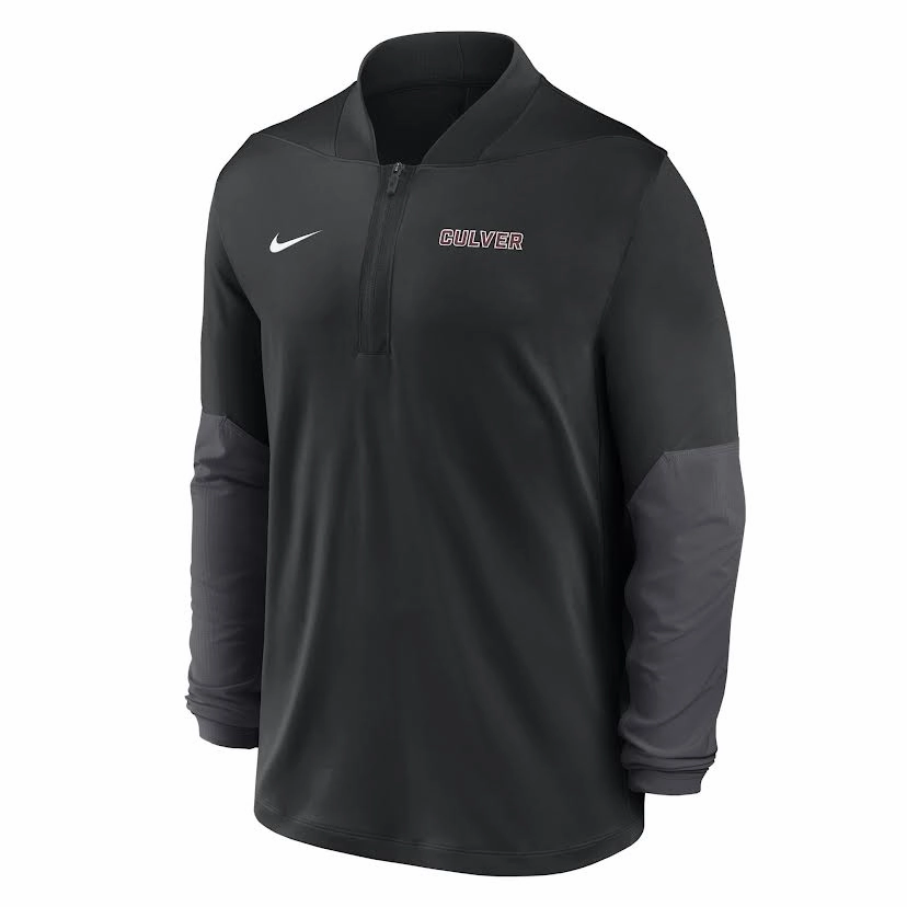 Nike Mid-Weight Half Zip - Black Matte Finish Running wear