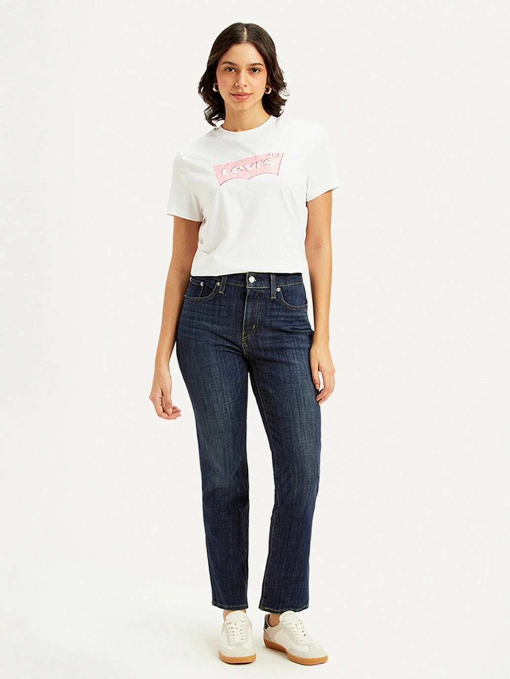 Sleek Look Daywear Option Women's 724 Blue Straight Fit High Rise Jeans