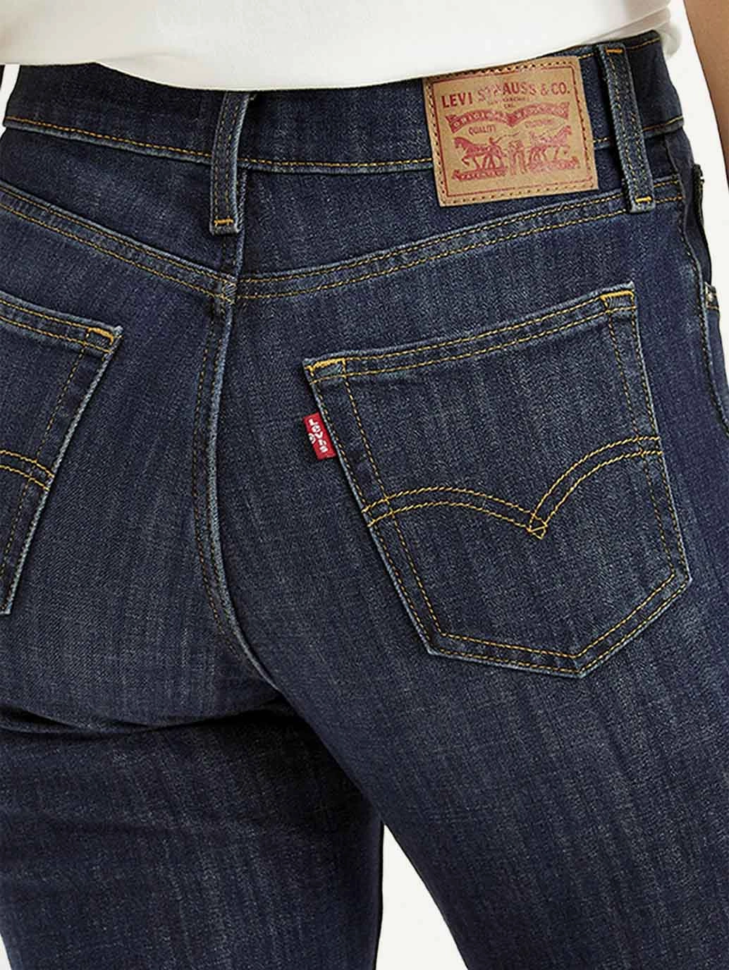 Women's 724 Blue Straight Fit High Rise Jeans Core Look