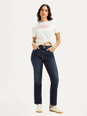 Sustainable Road Trip Lockstitch Construction Women's 724 Blue Straight Fit High Rise Jeans