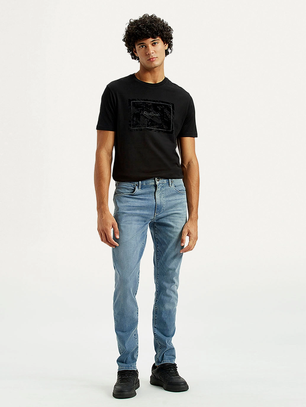 Clean Lines Everyday Fashion Men's Redloop 512 Dark Indigo Slim Tapered Fit Mid Rise Jeans