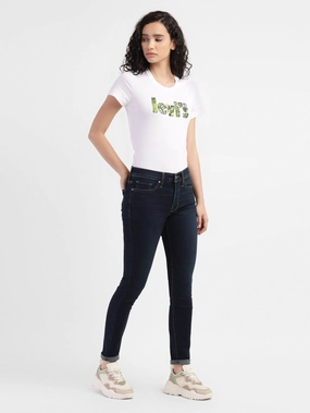 Tapered Leg Profile Casual Spring Mood Classic Wear Women's 311 Blue Skinny Fit Mid Rise Jeans