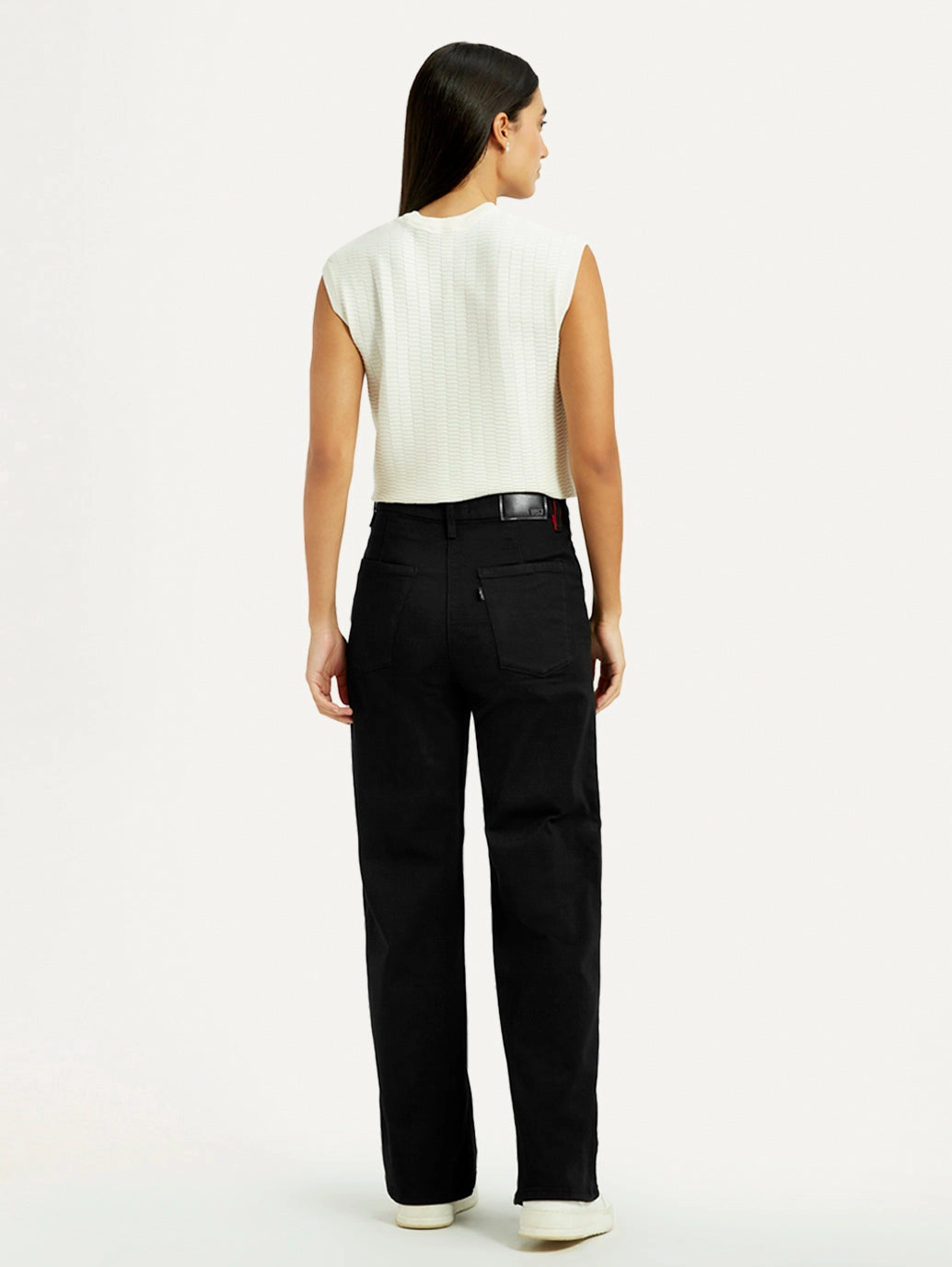 Reliable Outfit Layered Knee Panels Women's Redloop Black Ribcage Wide Leg Fit High Rise Jeans