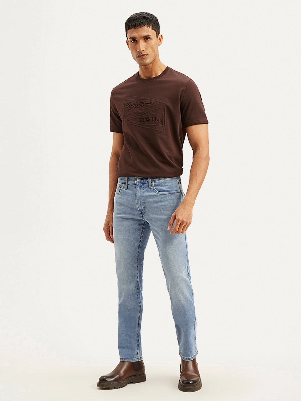 Adaptive Stretch Fabric Perfect Match Men's 511 Light Blue Slim Fit Mid Rise Jeans