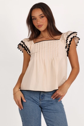 Simple Style Lilliana Top - Ecru
