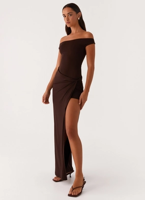 Amerie Maxi Dress - Chocolate Pure Shape Soft Harmony