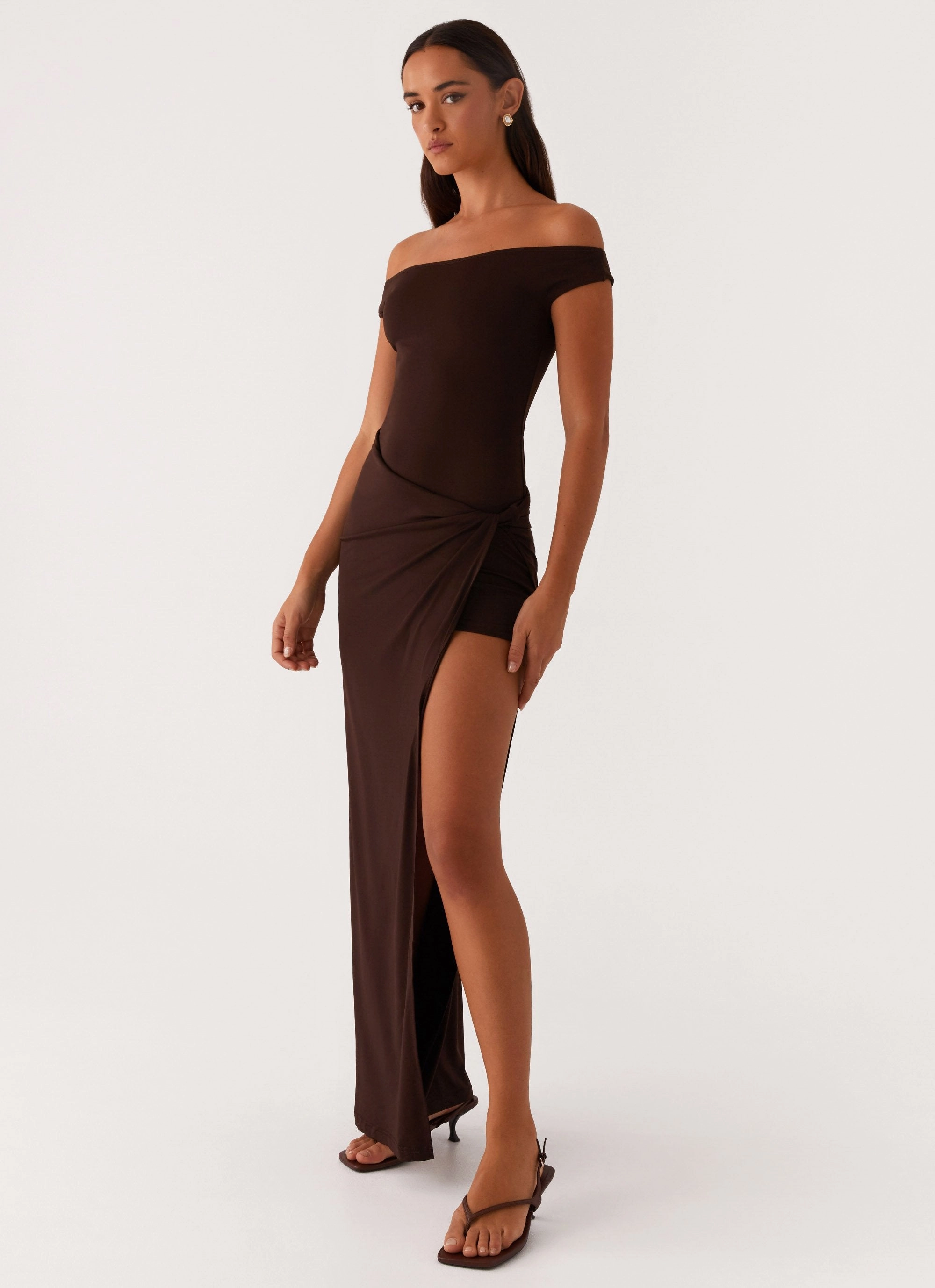 Amerie Maxi Dress - Chocolate Pure Shape Soft Harmony