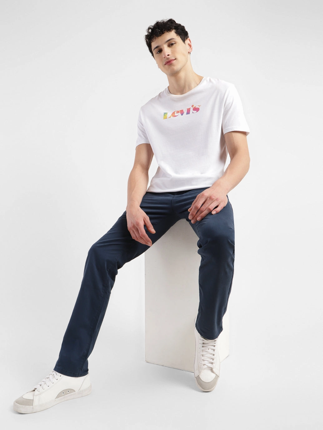 Smart Motion Men's 511 Blue Slim Fit Chinos