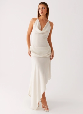 Nyra Midi Dress - Cream Neutral Form Minimalist Elegance