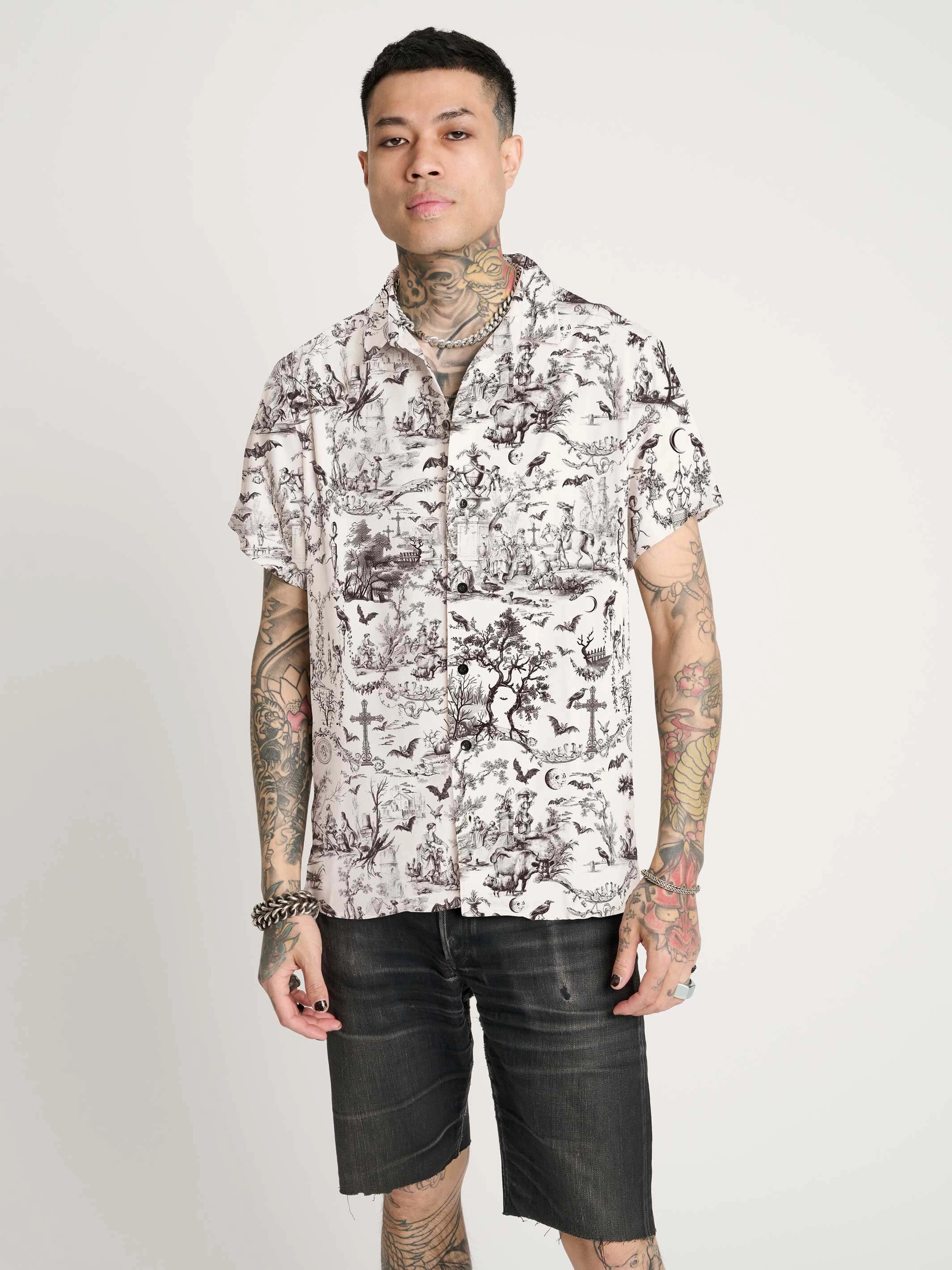 Gothic Toile Shirt Hiking Gear Everyday Fashion