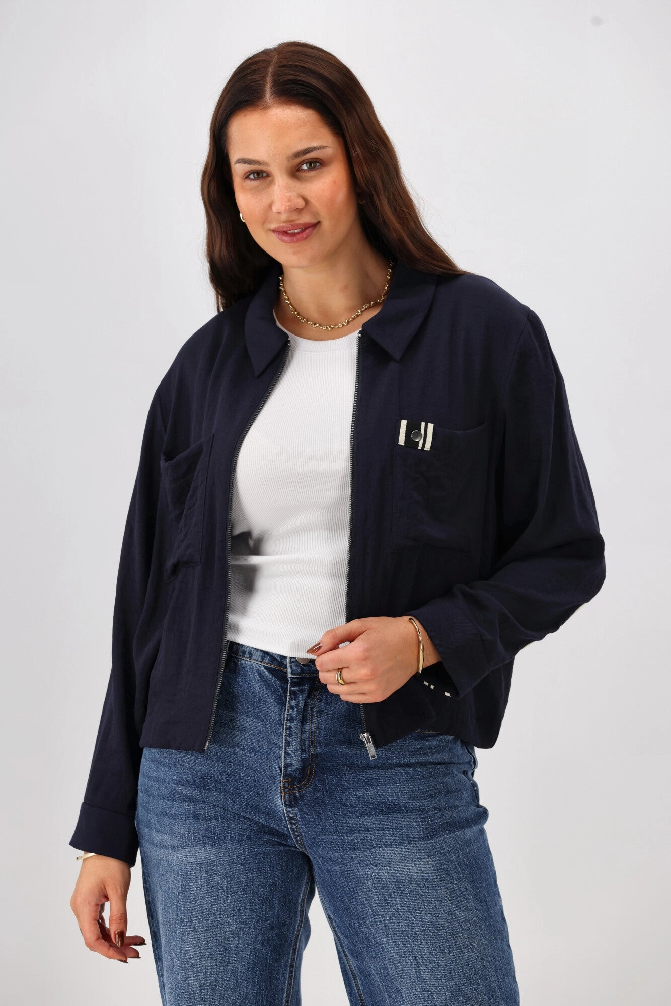 Waist Belt Daily Essential Shine On Label Lulu Zip Collared Jacket Midnight