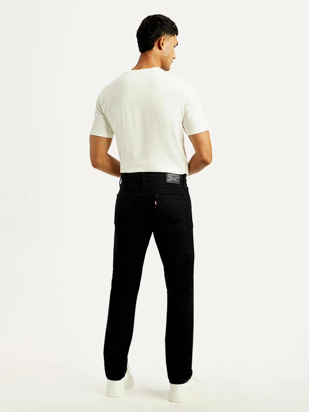 Men's 513 Black Slim Straight Fit Mid Rise Jeans Office Friendly Casual Element