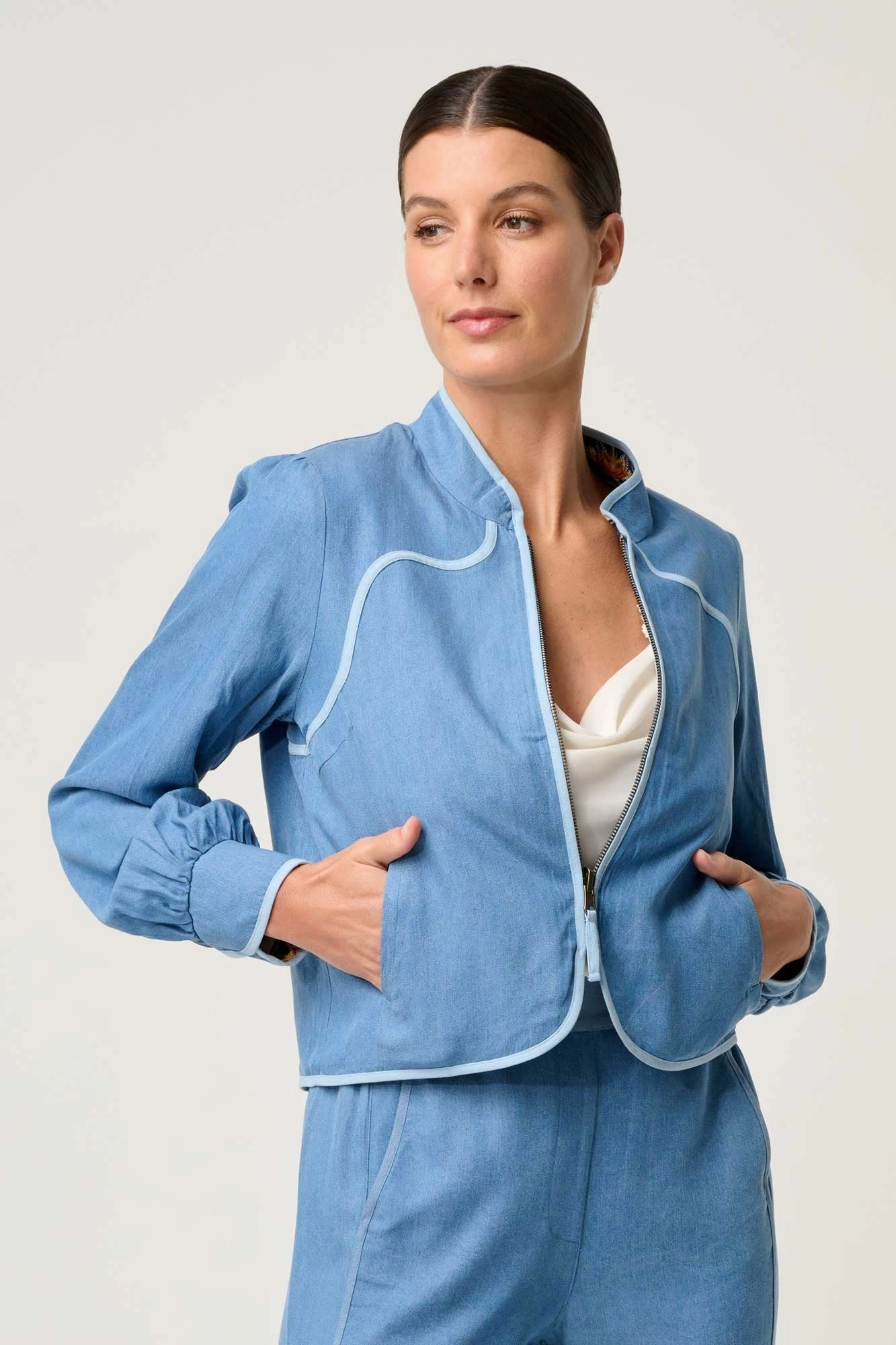 Notch Lapel OnceWas - Aurora Reversible Jacket