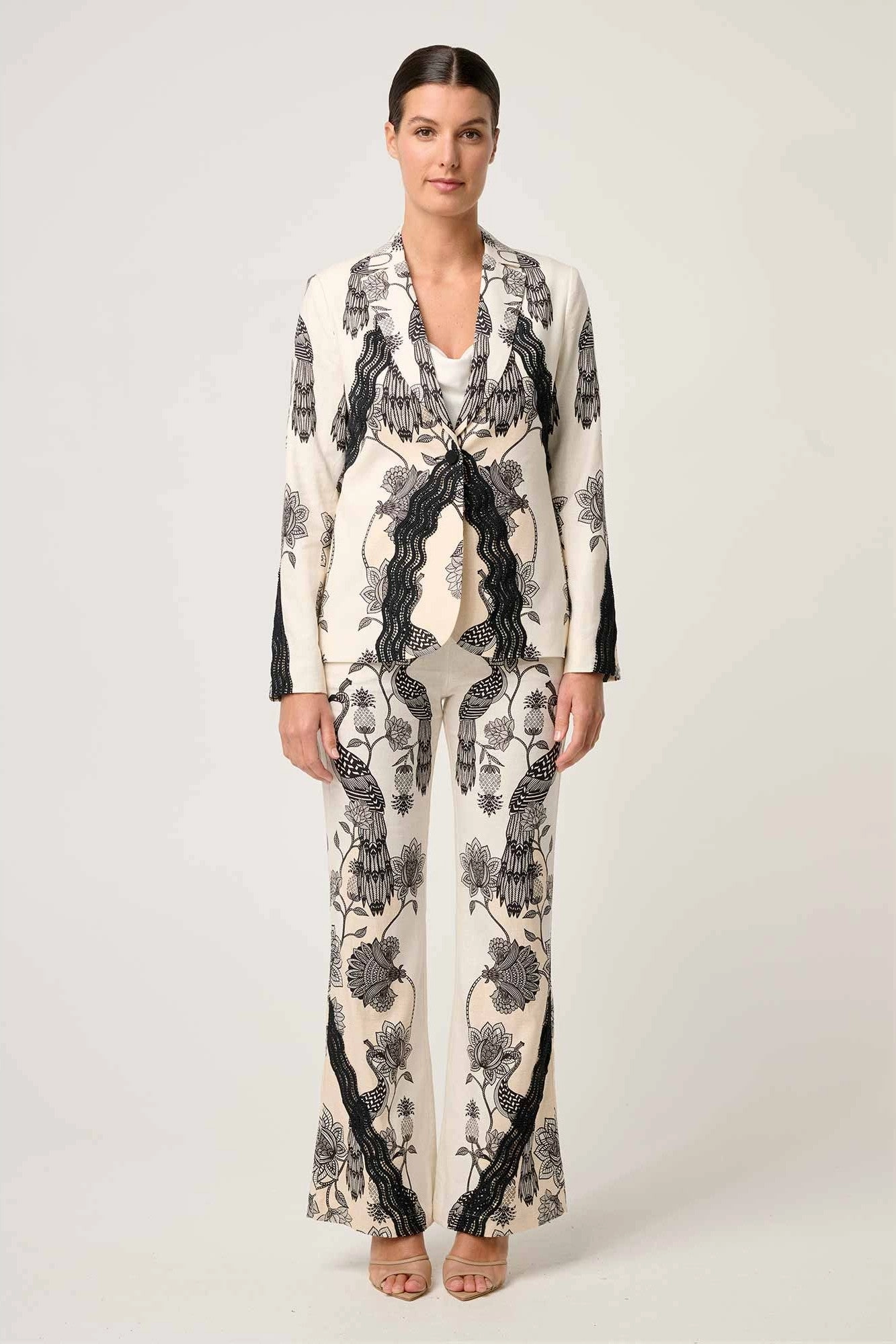 OnceWas - Leandro Printed Blazer Anti Static Weave