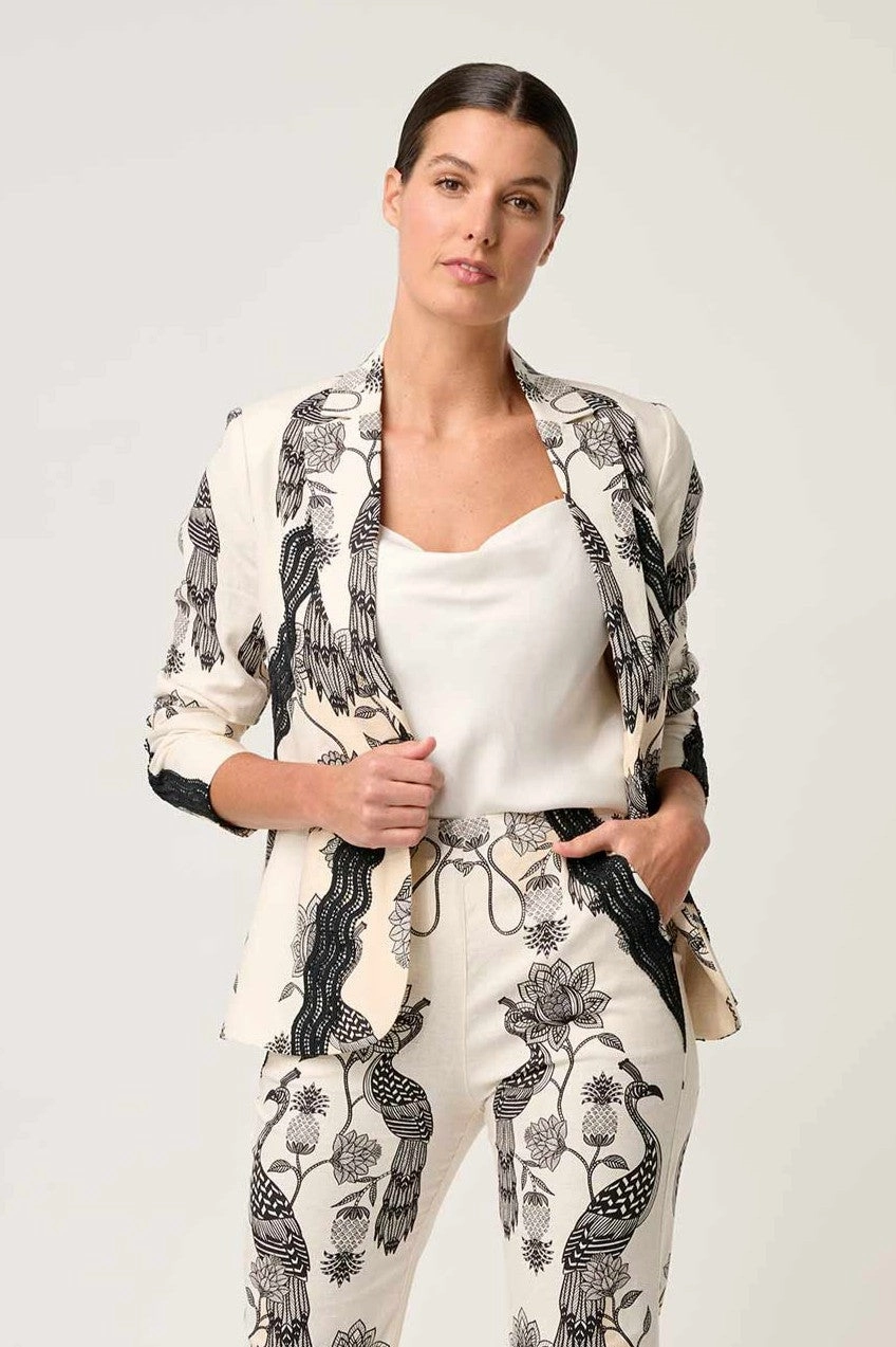 OnceWas - Leandro Printed Blazer Ventilated Back Panel