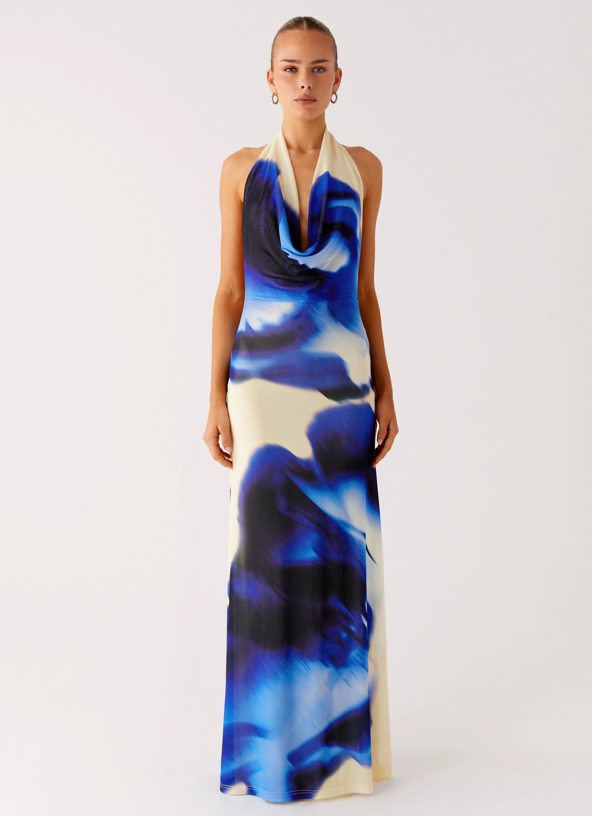 Pure Fit Flap-Detail Only A Feeling Cowl Neck Maxi Dress - Heirloom Floral