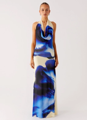 Pure Fit Flap-Detail Only A Feeling Cowl Neck Maxi Dress - Heirloom Floral