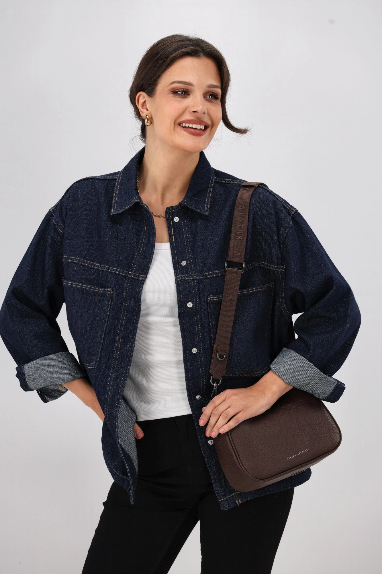 ONLY Emmie L/S Shirt Rinse Denim Hypoallergenic Interior Layer