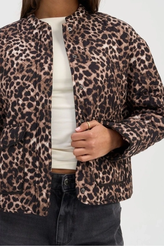 Easy Layering ONLY Hallie Quilted Jacket Animal