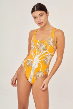 Orange-178 One Piece Odor Control Tech Flex Stretch Fabric