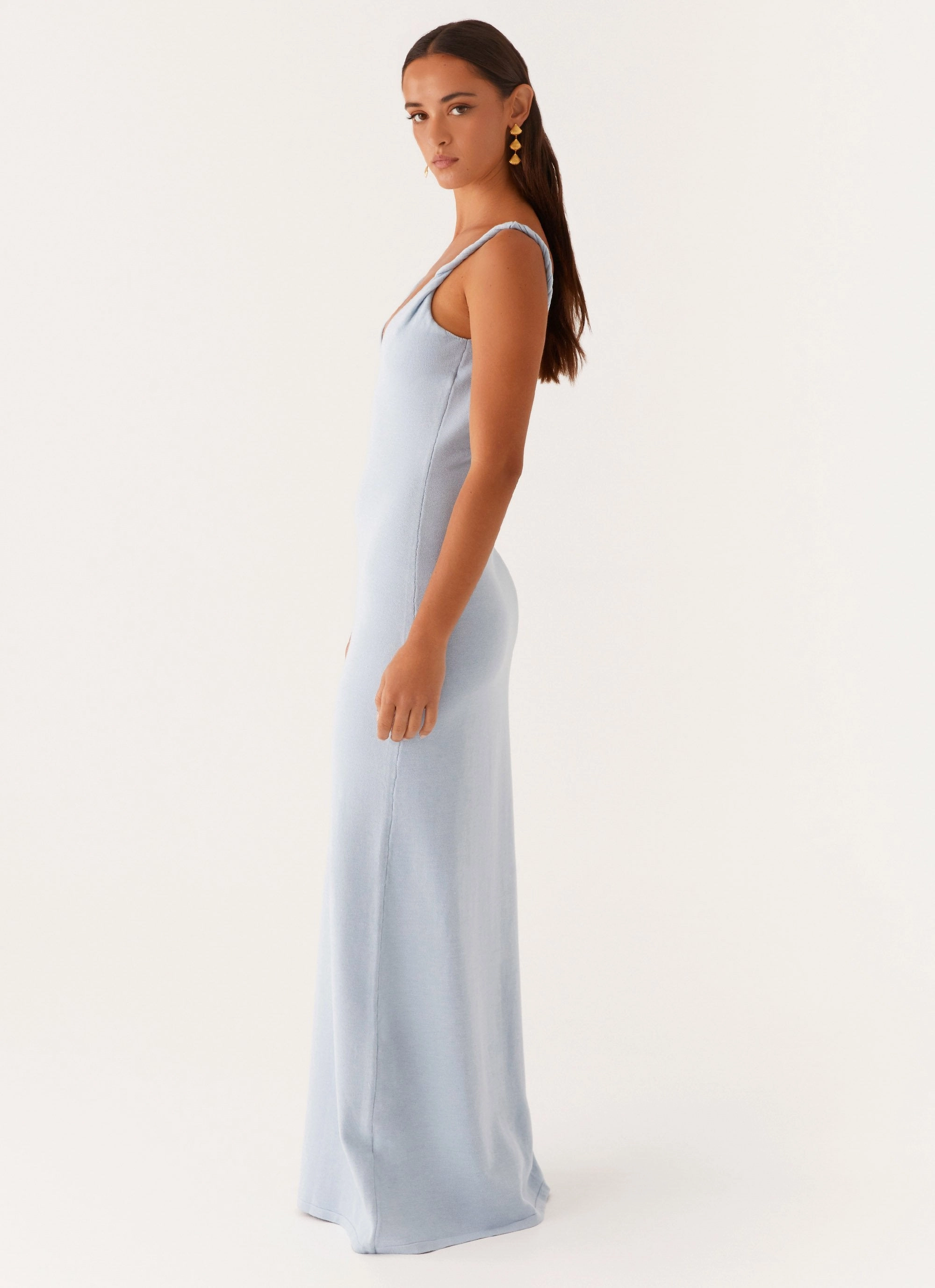 Anastasia Maxi Dress - Blue Fall Layer