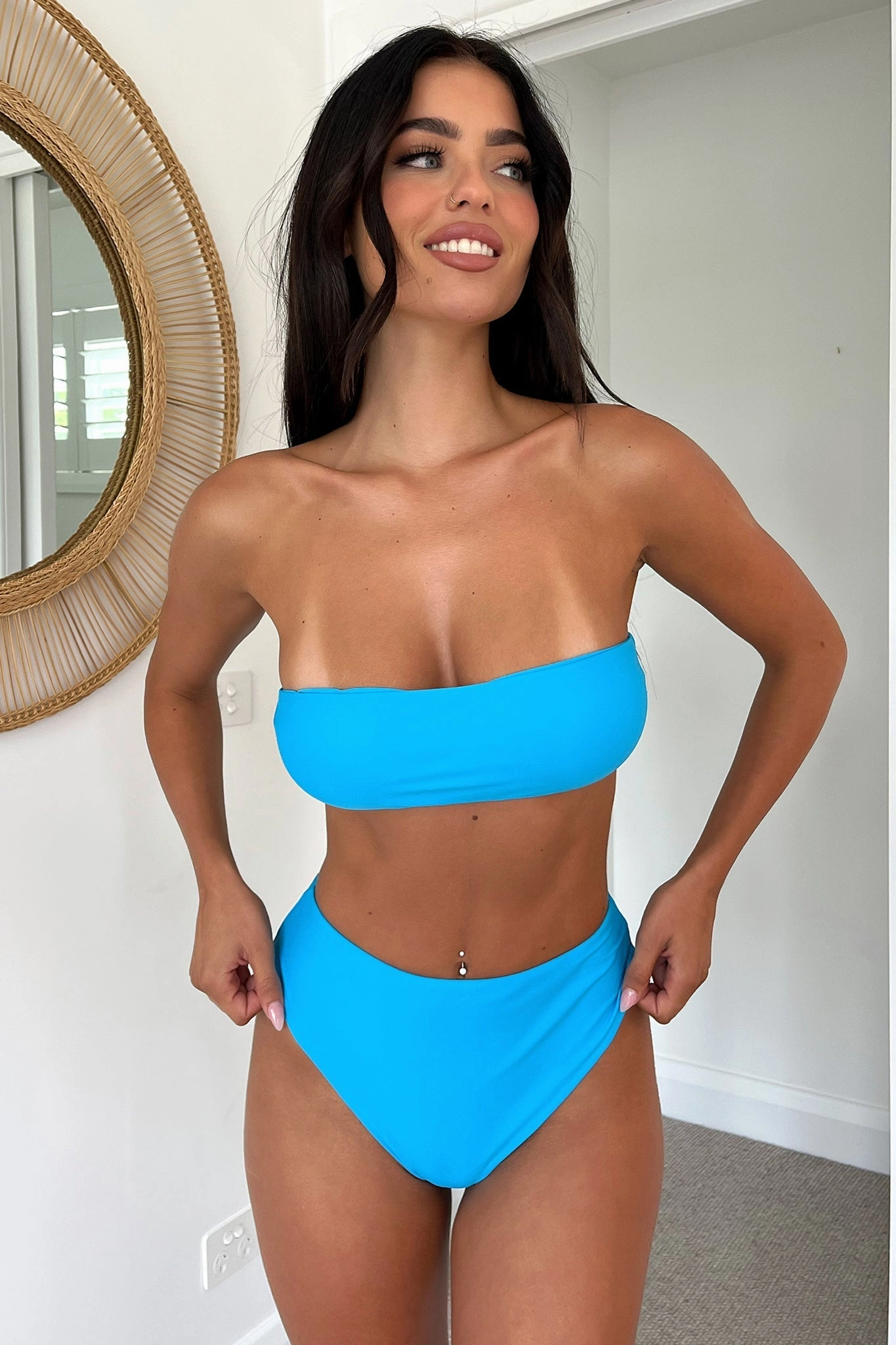 Orla Bikini Top - Blue Active Swimwear