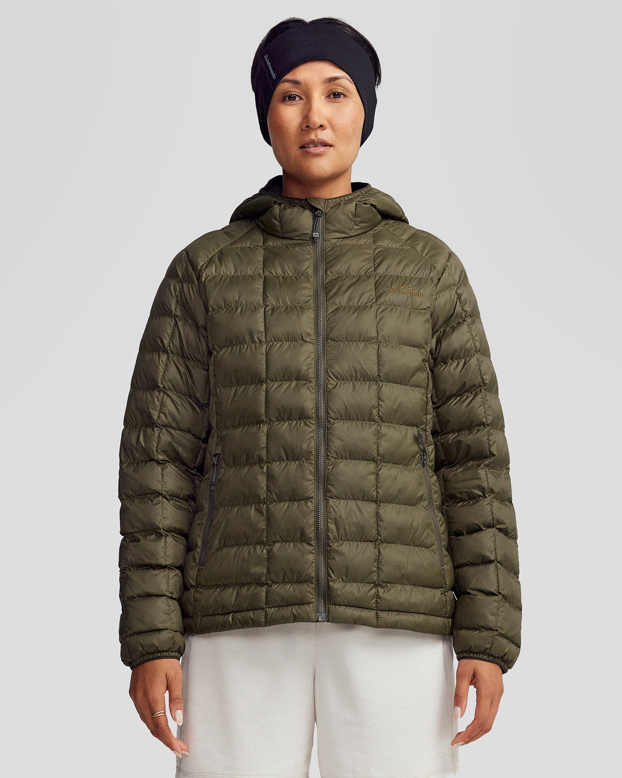 Weatherproof Zippers Warmth Retention Technology Women's Heli Insulated Hooded Jacket - Light Moss