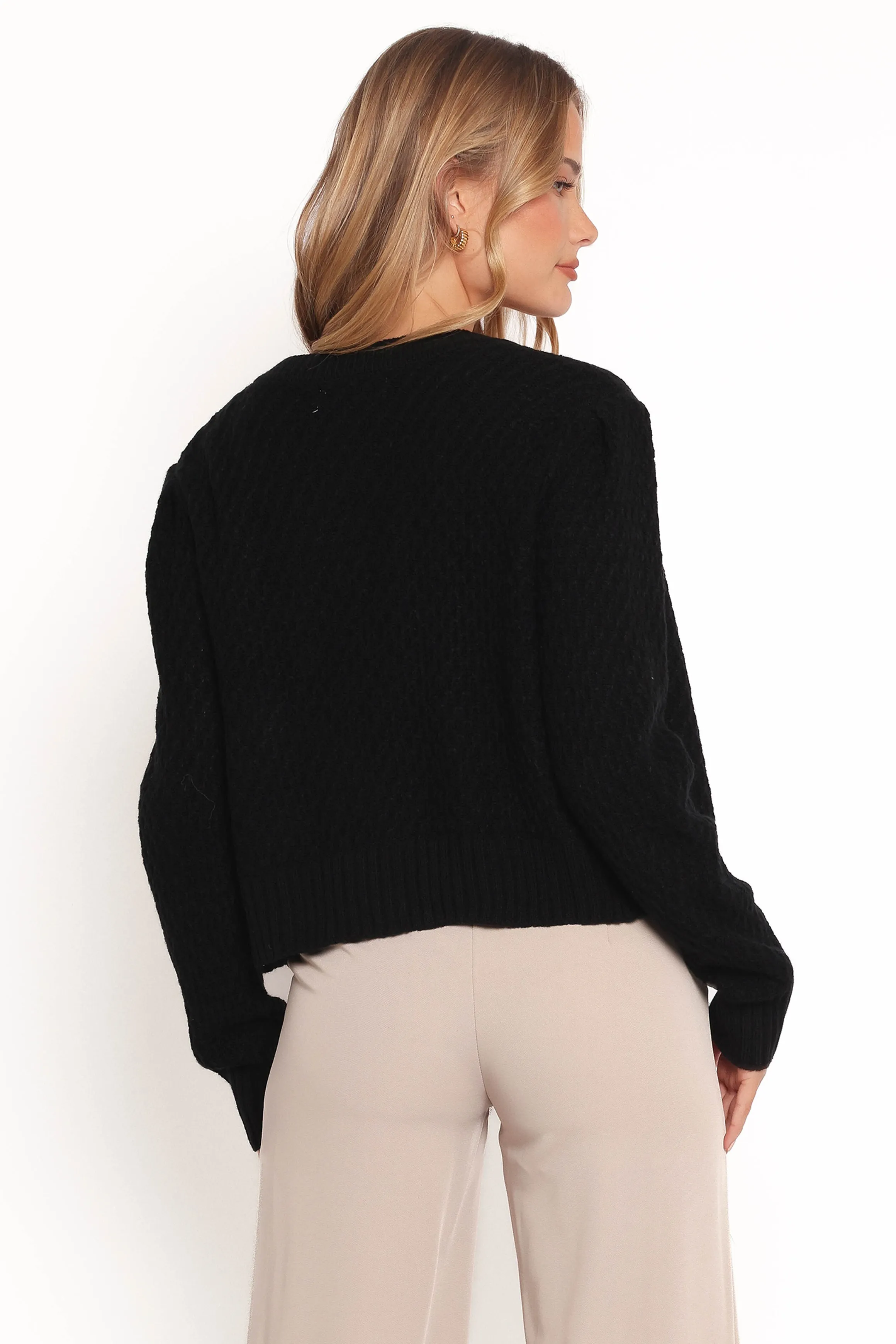 Neutral palette Ready Style Ozara Cardigan - Black
