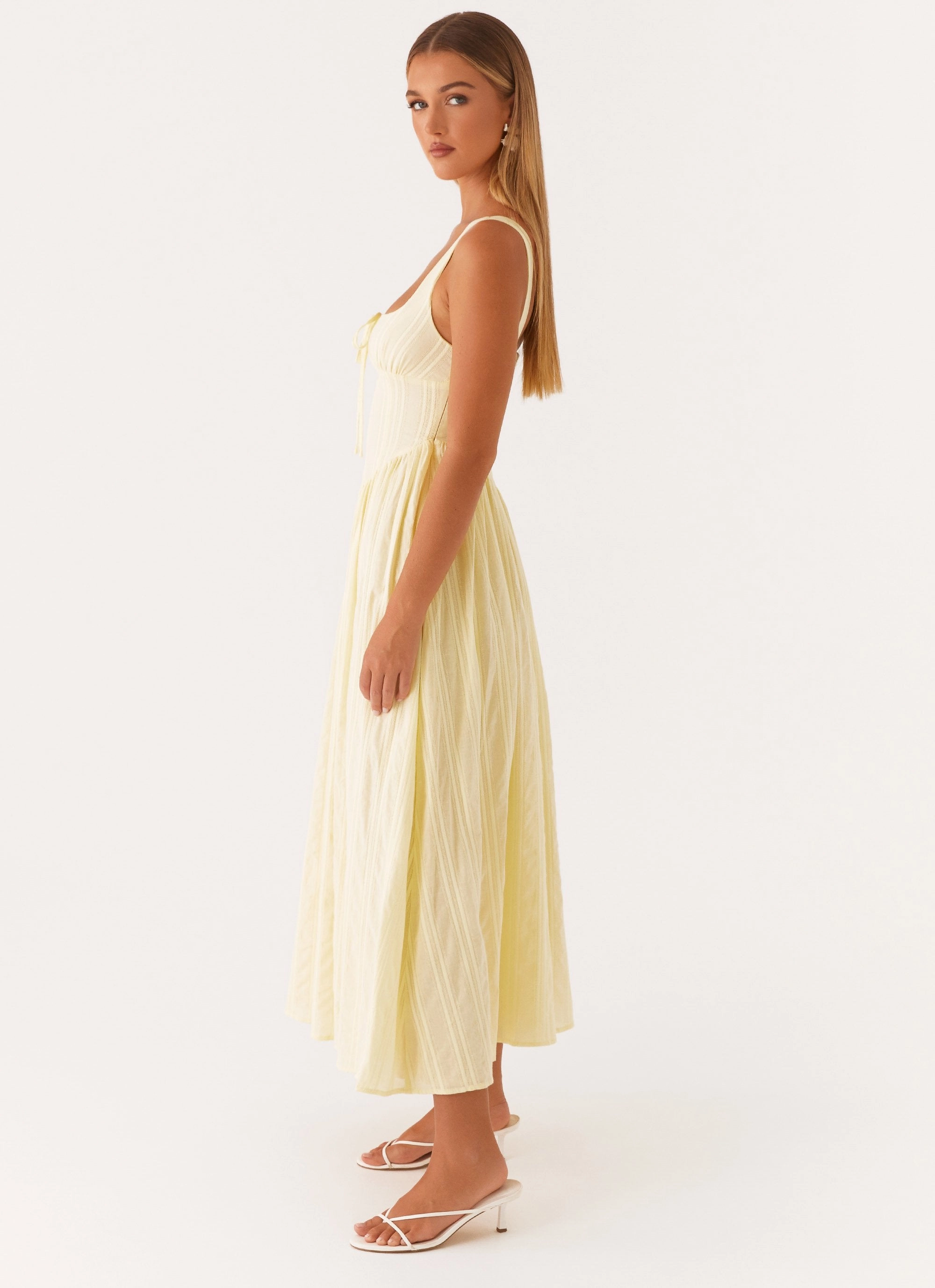 Casual event outfit Work Pairing Pascuelle Midi Dress - Yellow