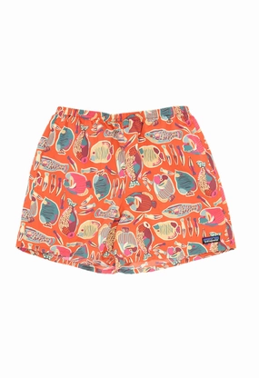 Tear Resistant Fabric Stretchable Fit Patagonia Men's Baggies 5" Shorts - Wrasse: Pollinator Orange