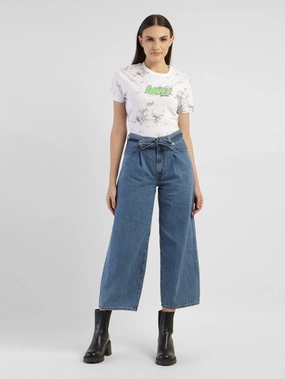 Couple Look Office Wear Women's Blue Baggy Fit Mid Rise Jeans