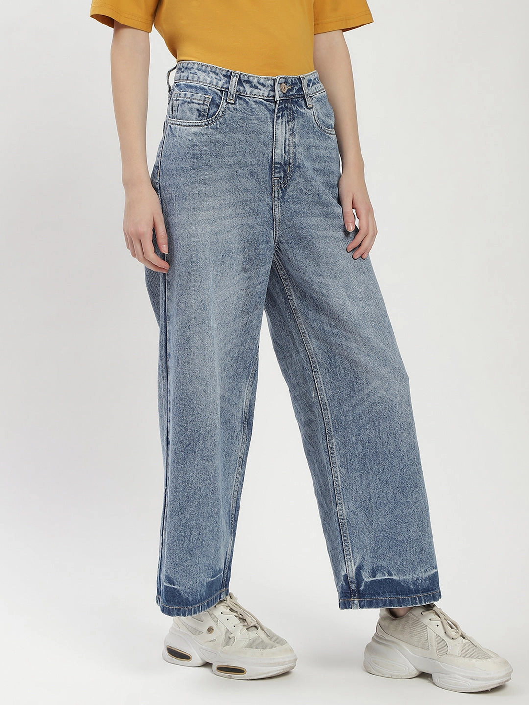 Madame Blue Wide-Leg Cropped Jeans Function Ready