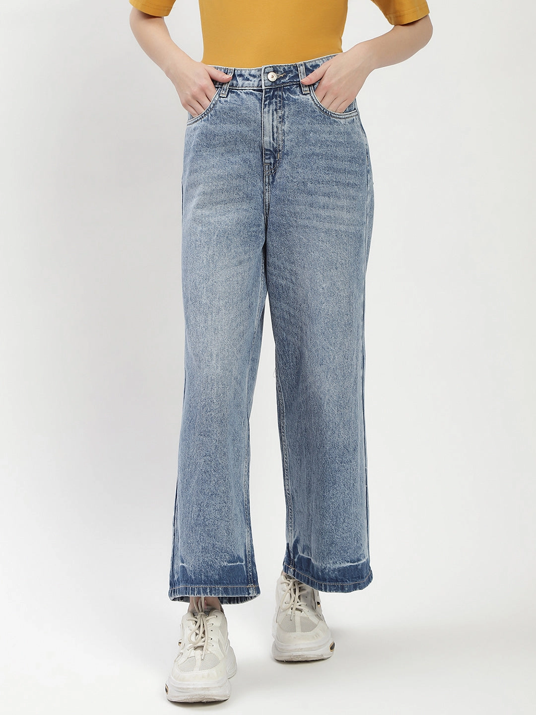 Madame Blue Wide-Leg Cropped Jeans Everyday Confidence Eco Friendly Date Night