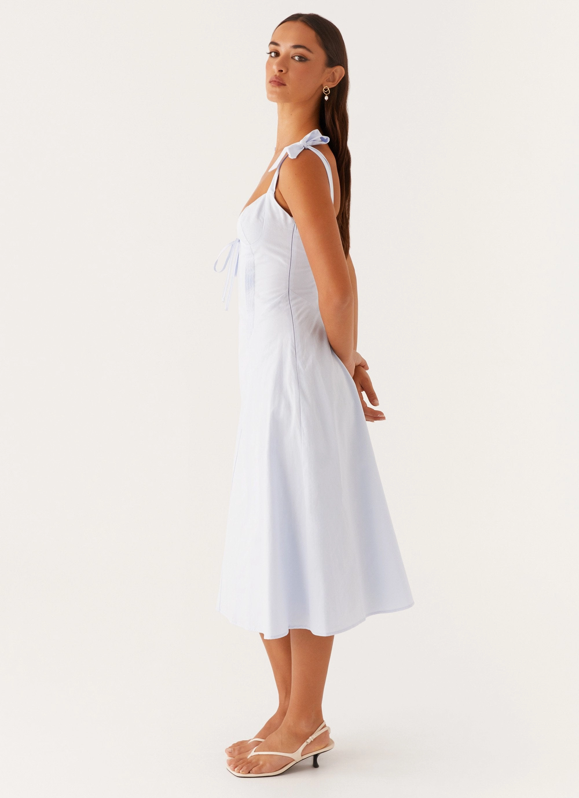 Timeless and Comfortable Adela Midi Dress - Blue