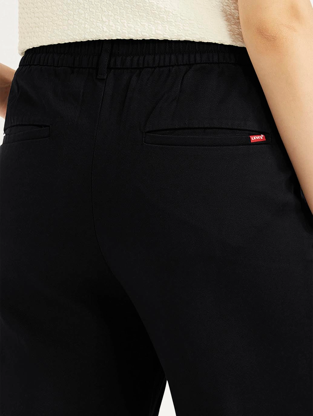 AntiStaticTreatment Flexible shape Women's High Rise Black Wide Leg Trousers