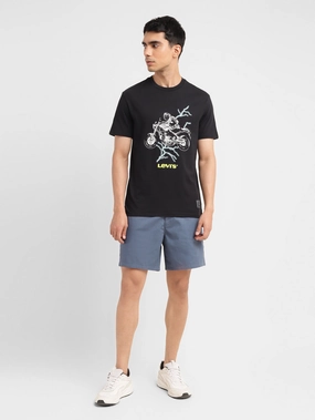 holiday apparel Quick Access Zip Pockets Men's Navy Regular Fit Shorts