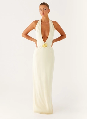 Spirit Maxi Dress - Yellow Classic Layering Sleek Movement