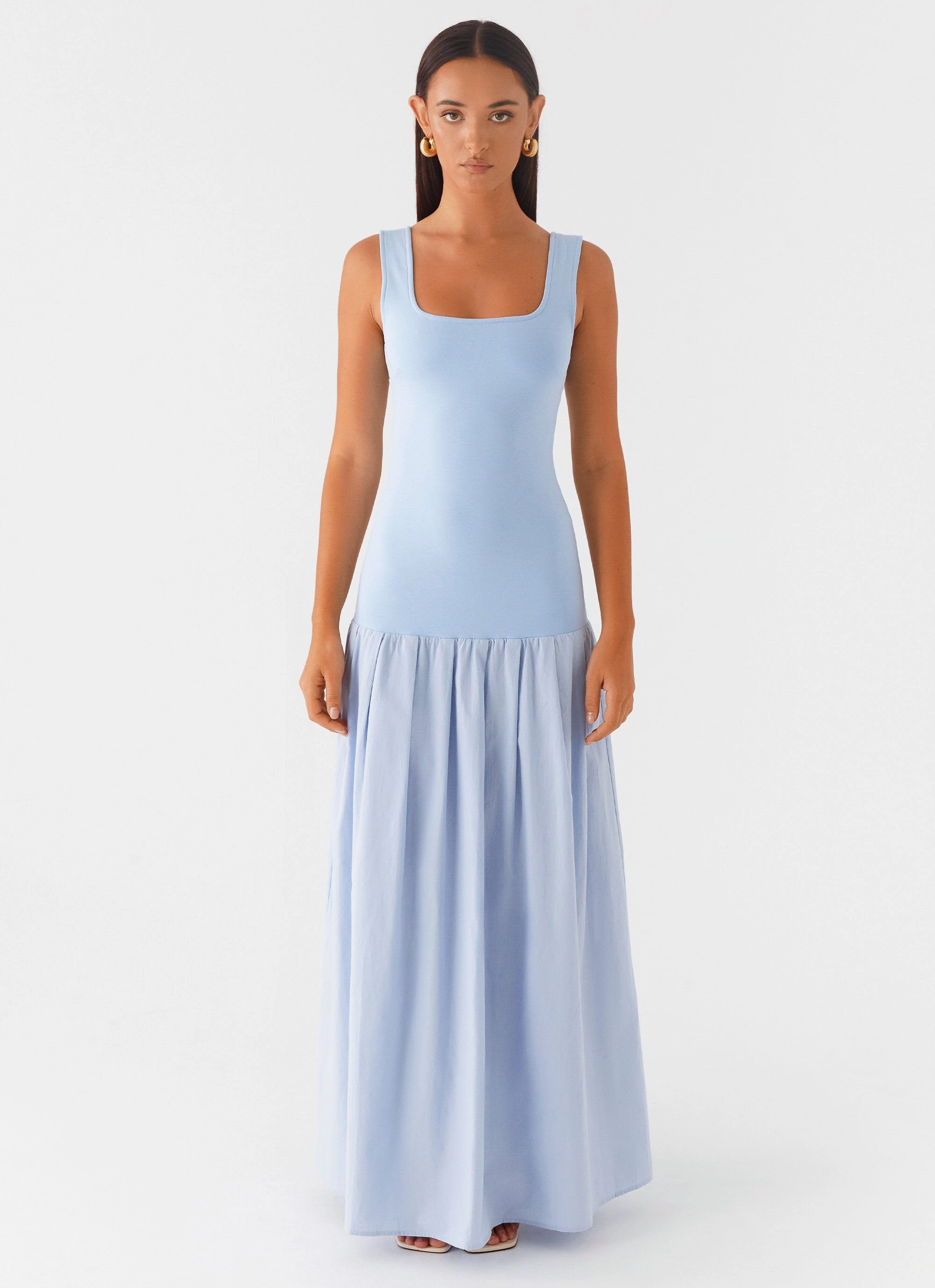 Jaxon Maxi Dress - Blue Flare Breeze