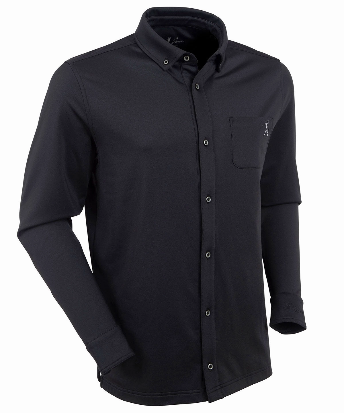 Short Sleeve Must-Have Item Performance Brushed-Back Stretch Jersey Long Sleeve Button-Down Sport Shirt